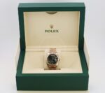 Rolex Day-Date 40 Rose Gold Olive Green Roman Dial & Fluted Bezel President Bracelet 228235 - - 图片 3