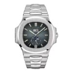 41mm Annual Calendar Moon Phase Steel Blue-Gray Dial