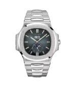 41mm Annual Calendar Moon Phase Steel Blue-Gray Dial