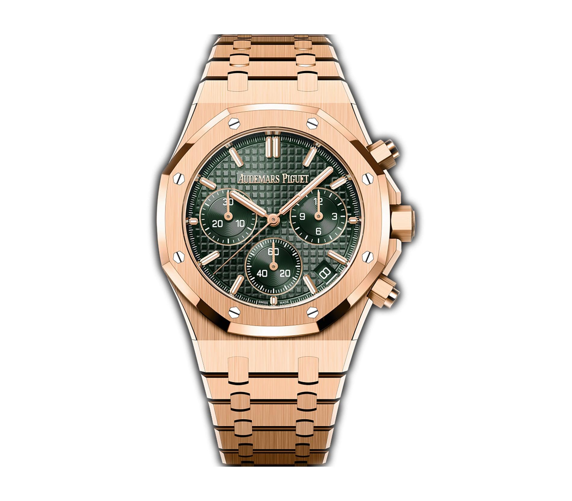 AP-26240OR.OO_.1320OR.08.jpg 41mm Chronograph 18k Rose Gold Green Dial On Bracelet - Image 1