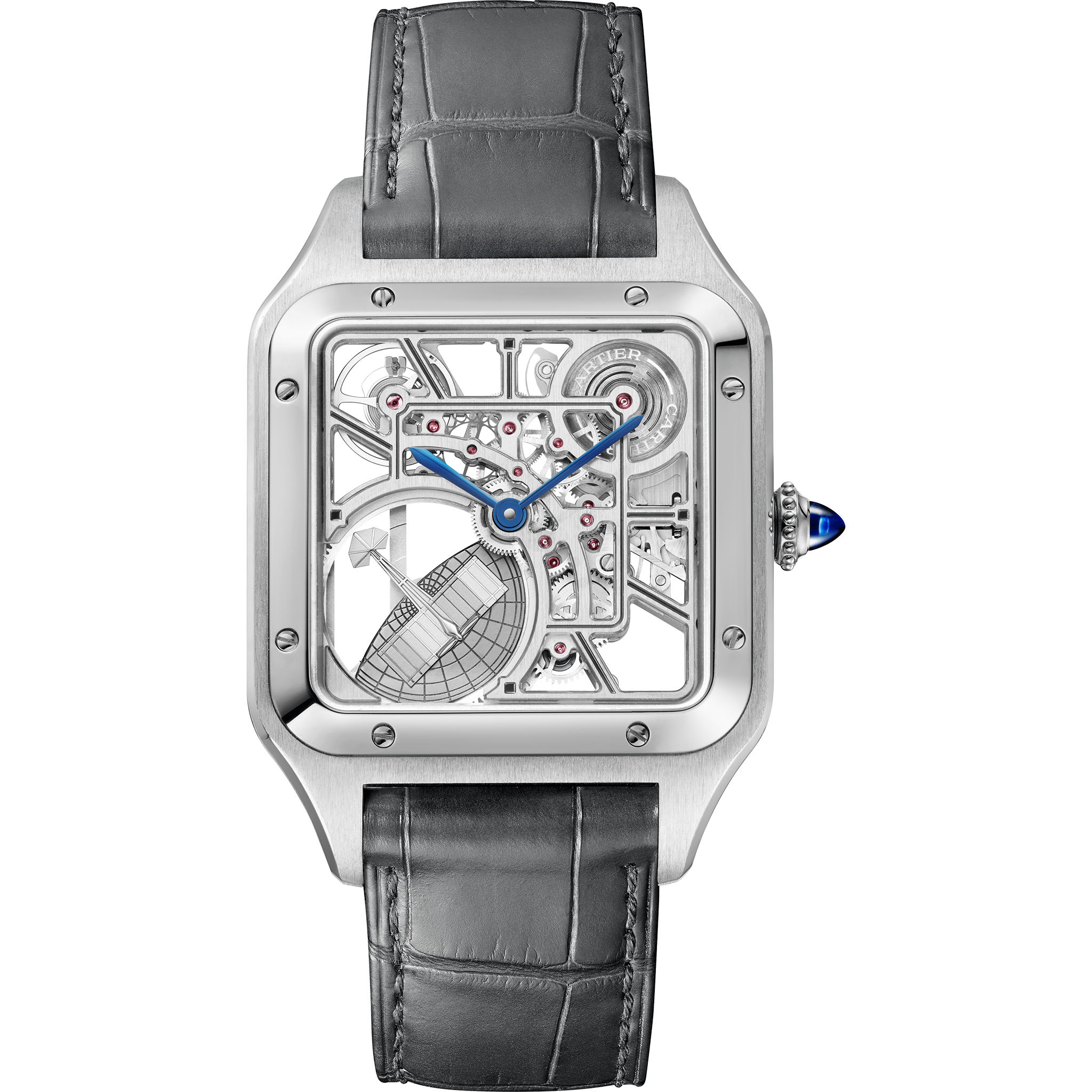 CRWHSA0032_1.png Santos-Dumont Skeleton Watch with micro-rotor WHSA0032 - Image 1