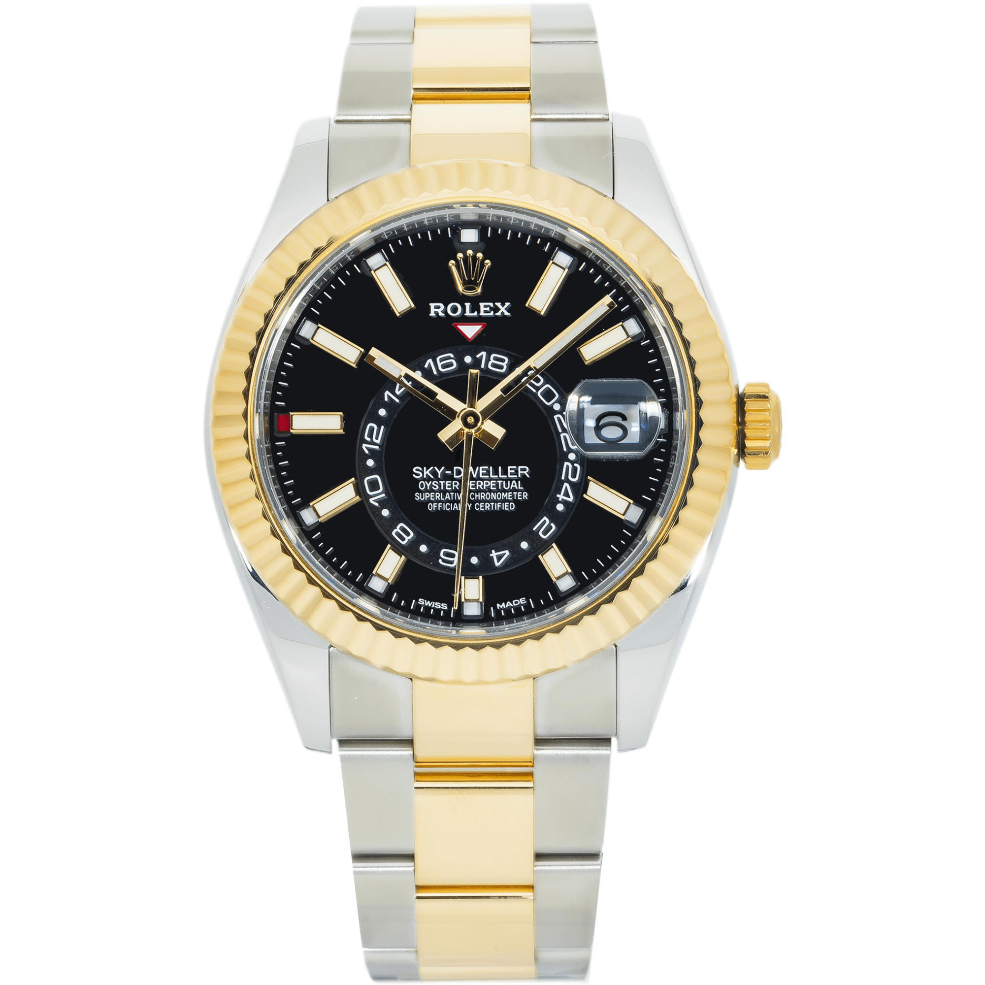 IMG_0274.png Rolex Sky-Dweller 326933 – Two-Tone 18k Yellow Gold & Stainless Steel Black Dial Oyster Bracelet - Image 1