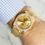 Rolex 18k Yellow Gold Day-Date 40mm, 228348RBR Factory Diamond Bezel and President Bracelet - Image 6