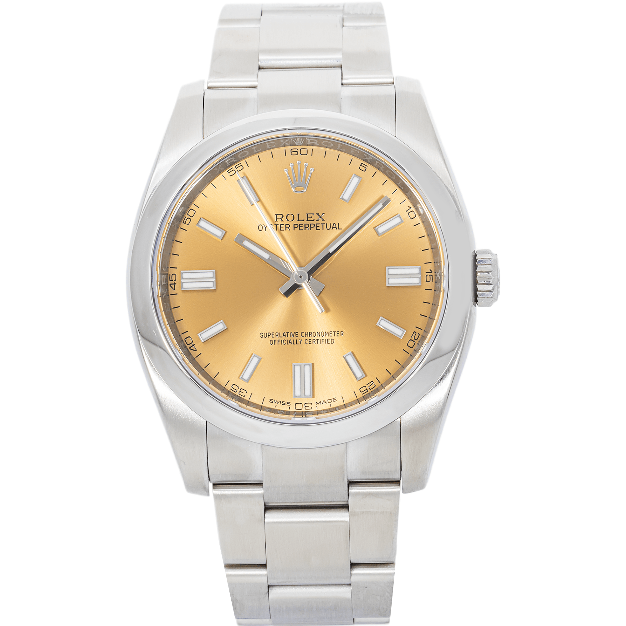 IMG_8218.png Rolex Oyster Perpetual 116000 36mm – White Grape Sunburst Dial - Image 1