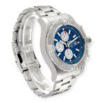Breitling Aeromarine Super Avenger A13371 Blue Dial Steel Mens Watch - Image 6
