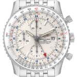 Breitling Navitimer World GMT A24322 Silver Dial Steel Mens Watch - Image 2