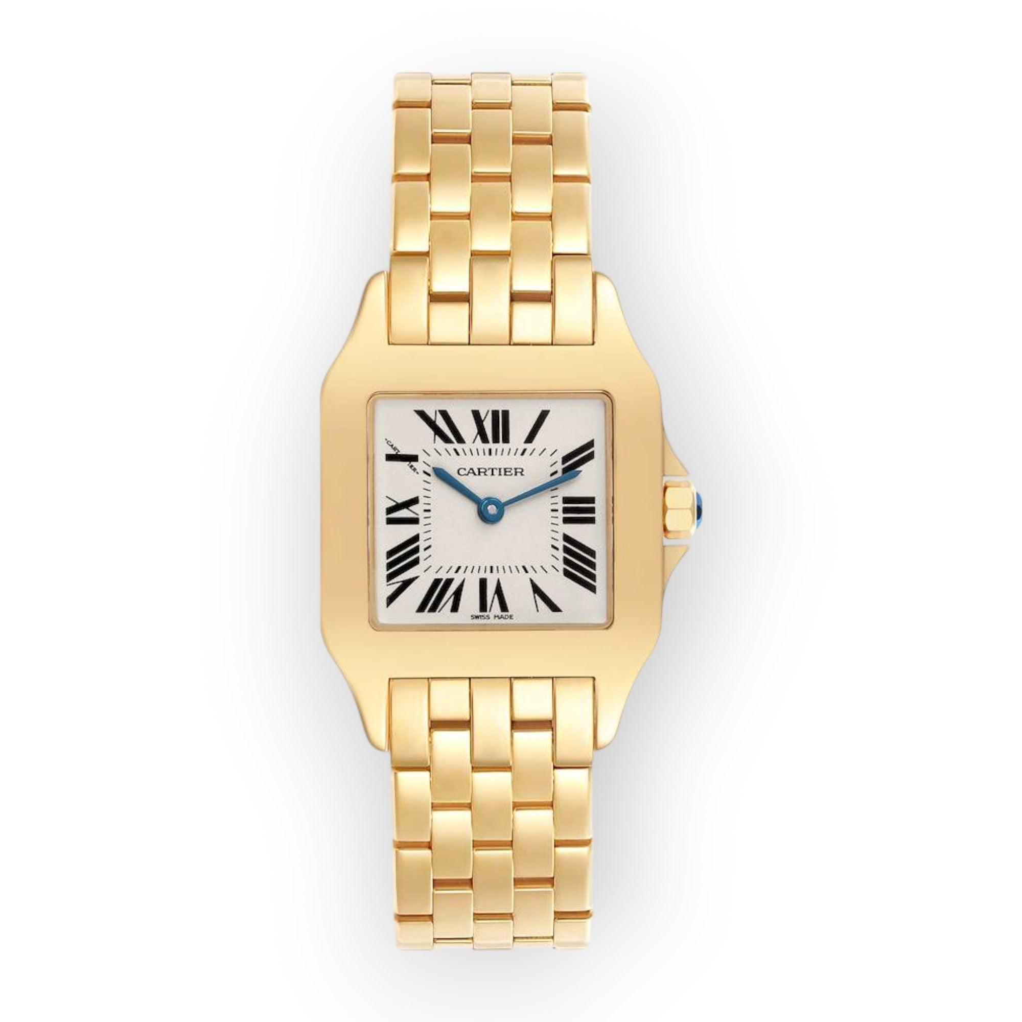Pre-Owned-Cartier-Santos-Demoiselle-Midsize-W25062X9-Yellow-Gold-Ladies-Watch-JD-Watches-NY.jpg Cartier Santos Demoiselle Midsize W25062X9 Yellow Gold Ladies Watch - Image 1