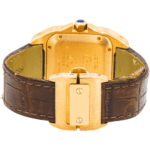 Cartier Santos Large Rose Gold Mens Watch WGSA0019 with Brown Leather Bracelet - Image 4