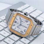 Cartier Santos W2SA0008 43mm White Dial With Two Tone Bracelet - Image 3