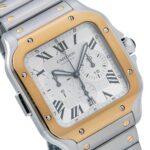 Cartier Santos W2SA0008 43mm White Dial With Two Tone Bracelet - Image 4