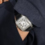 Cartier Santos XL Stainless Steel Automatic Watch – 38mm Leather Strap - Image 7