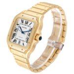 Cartier Santos de Cartier WGSA0029 39.8mm Silvered Opaline Dial With Yellow Gold Bracelet - Image 4