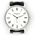 Patek Philippe Calatrava 5116 White Gold White Roman Dial Mens Watch - 图片 2