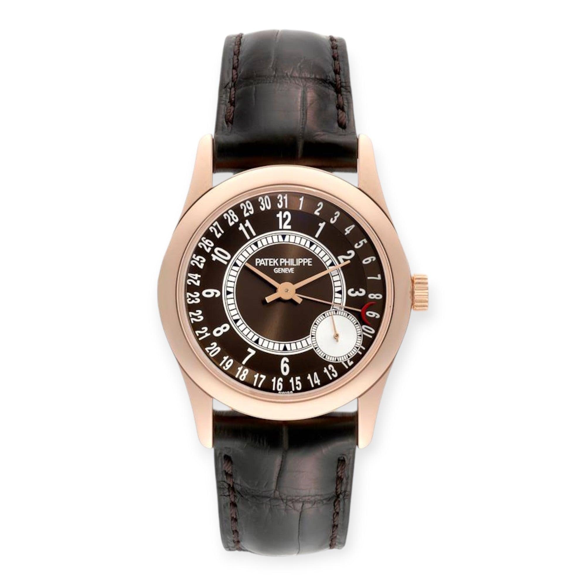 Pre-Owned-Patek-Philippe-Calatrava-6000R-Rose-Gold-Brown-Dial-Mens-Watch-JD-Watches-NY.jpg Patek Philippe Calatrava 6000R Rose Gold Brown Dial Mens Watch - Image 1