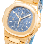 Patek Philippe Nautilus 5990/1R-001 Travel Time Flyback Chronograph Rose Gold Blue Dial - Image 2