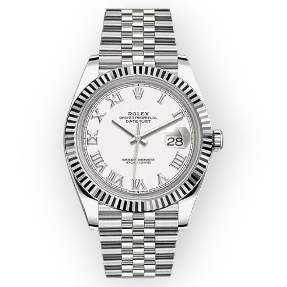 Pre-Owned-Rolex-Datejust-126334-41mm-White-Roman-Numerals-Dial-With-Jubilee-JD-Watches-NY.jpg Rolex Datejust 126334 41mm White Roman Numerals Dial With Jubilee - Image 1