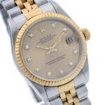 Rolex Datejust 31MM 68273 Stainless Steel and Yellow Gold Original Champagne Diamond Dial Jubilee Bracelet - Image 3