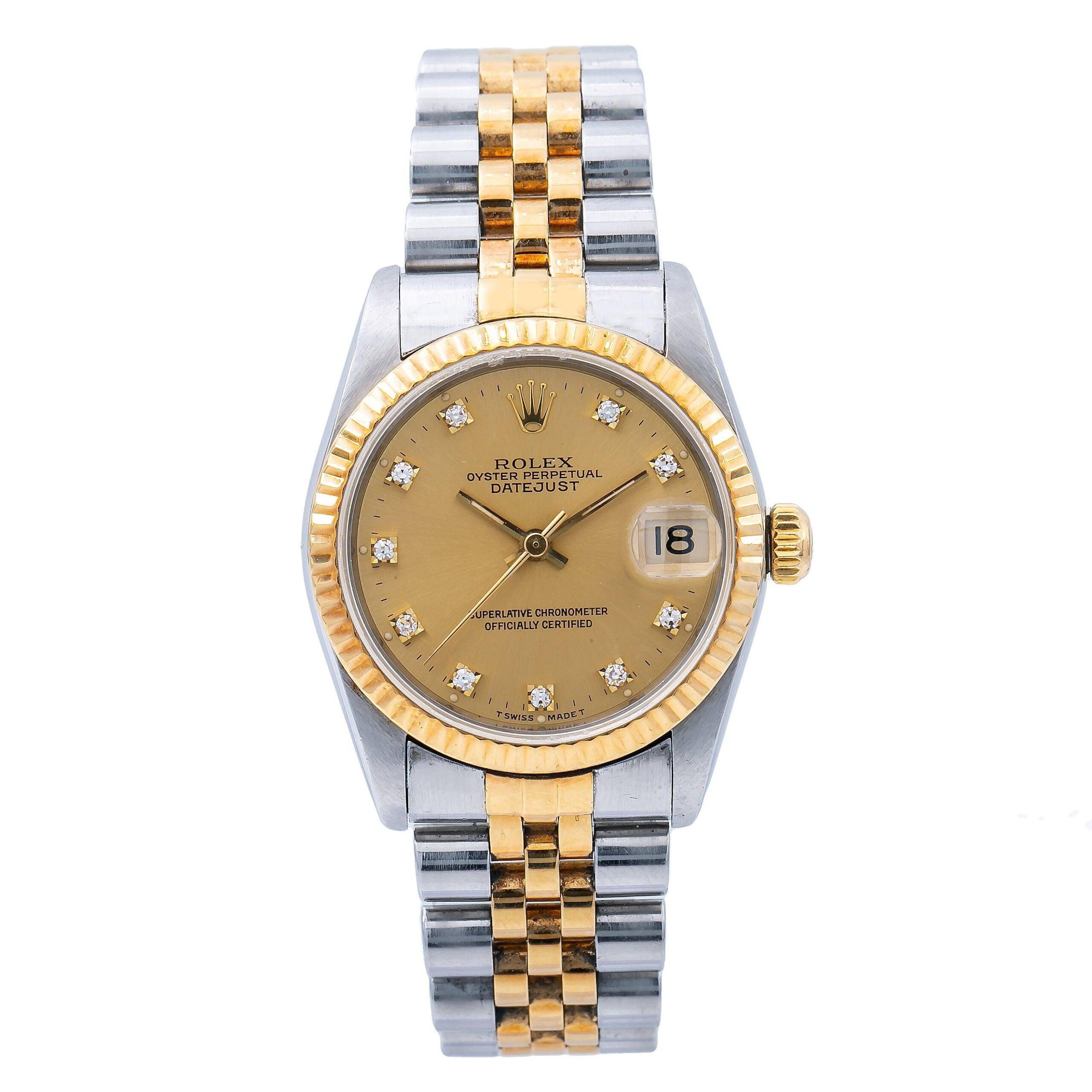 Pre-Owned-Rolex-Datejust-31MM-68273-Stainless-Steel-and-Yellow-Gold-Original-Champagne-Diamond-Dial-Jubilee-Bracelet-JD-Watches-NY-scaled-1.jpg Rolex Datejust 31MM 68273 Stainless Steel and Yellow Gold Original Champagne Diamond Dial Jubilee Bracelet - Image 1