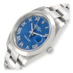 Rolex Datejust 41 Blue Roman Dial Ref 126300 Smooth Bezel Steel Mens Watch - Image 2