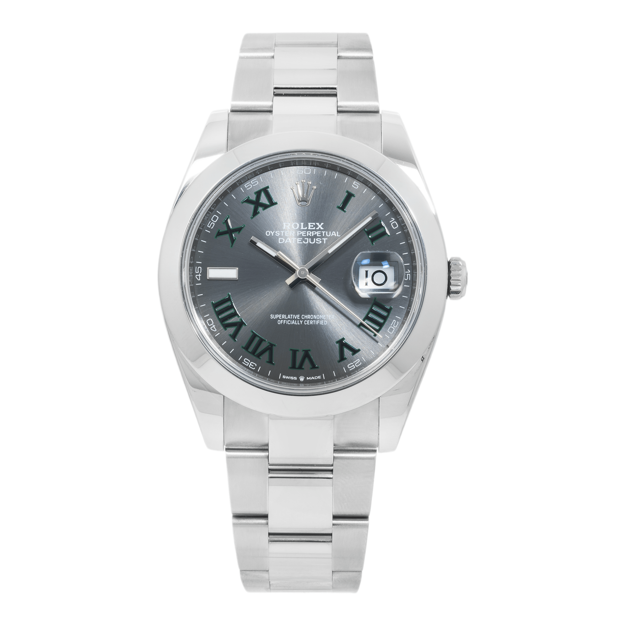 Pre-Owned-Rolex-Datejust-41-Grey-Green-Wimbledon-Dial-126300-Steel-Mens-Watch-JD-Watches-NY.png Rolex Datejust 41 Grey Green Wimbledon Dial 126300 Steel Mens Watch - Image 1