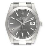 Rolex Datejust 41 Slate Dial 126300 Smooth Bezel Steel Mens Watch - Image 2