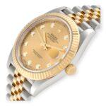 Rolex Datejust 41 Steel Yellow Gold 126333 Diamond Dial Mens Watch - Image 4