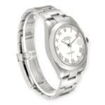 Rolex Datejust 41 White Roman Dial 126300 Smooth Bezel Steel Mens Watch - Image 4