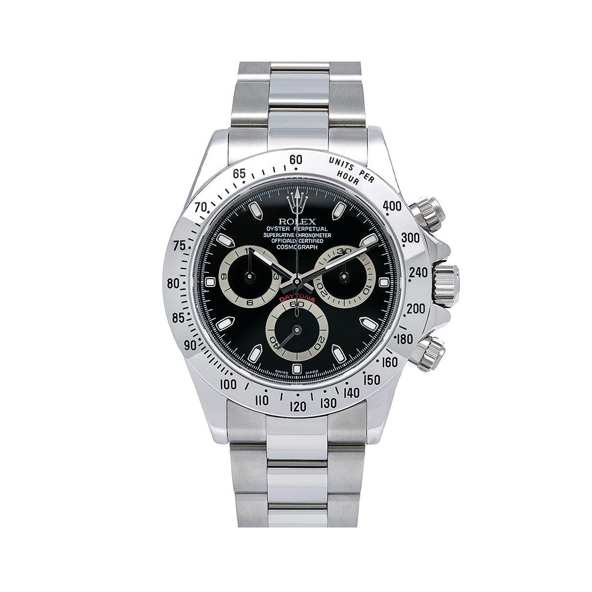 Pre-Owned-Rolex-Daytona-116520-40MM-Black-Dial-With-Stainless-Steel-Bracelet-JD-Watches-NY.jpg Rolex Daytona 116520 40MM Black Dial With Stainless Steel Bracelet - Image 1