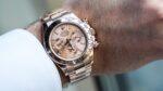 Rolex Daytona Rose Gold with Pink Champagne Dial with Diamond Baguette Hour Markers 116505 - Image 4