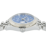Rolex Ladies 31mm Stainless Steel & White Gold Datejust with Azzurro Blue Floral Motif Dial and Jubilee Bracelet - Image 3