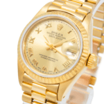 Rolex Lady-Datejust 6917 – Champagne Roman Dial – 18k Yellow Gold President Bracelet – 26mm - Image 2