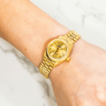 Rolex Lady-Datejust 6917 – Champagne Roman Dial – 18k Yellow Gold President Bracelet – 26mm - Image 5