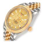 Rolex Sky Dweller 326933 Yellow Gold Steel Champagne Dial Mens Watch - Image 3