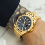 Rolex Sky-Dweller 336938 42mm 18k Yellow Gold Champagne Dial Oyster Bracelet Men’s Watch - Image 6