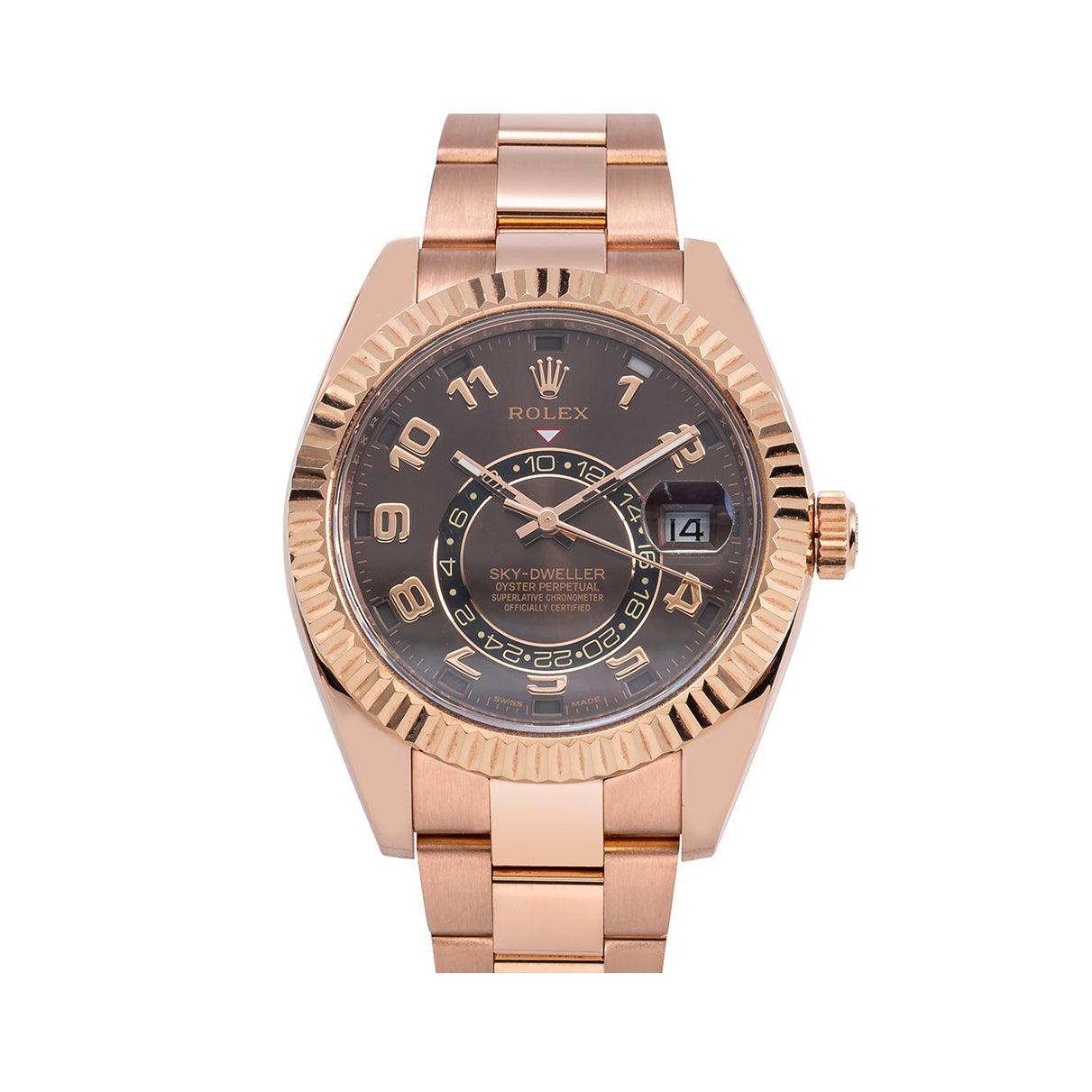 Pre-Owned-Rolex-Sky-Dweller-Rose-Gold-326935-Brown-Arabic-Dial-Oyster-Bracelet-JD-Watches-NY.jpg Rolex Sky Dweller Rose Gold 326935 Brown Arabic Dial Oyster Bracelet - Image 1