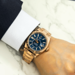 Rolex Sky Dweller Rose Gold with Blue Index Dial Oyster Bracelet 336935 - Image 6
