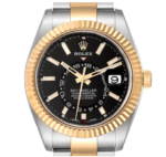Rolex Sky Dweller Stainless Steel and Yellow Gold Jubilee Bracelet Black Dial 326933 - Image 2