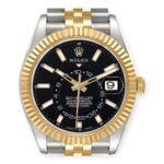 Rolex Sky Dweller Stainless Steel and Yellow Gold Jubilee Bracelet Black Dial 326933 - Image 2