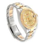Rolex Sky Dweller Stainless Steel and Yellow Gold Jubilee Bracelet Champagne Dial 326933 - Image 4