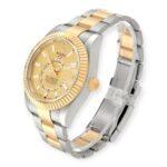 Rolex Sky Dweller Stainless Steel and Yellow Gold Jubilee Bracelet Champagne Dial 326933 - Image 5