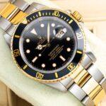 Rolex Submariner 40MM Two Tone Watch Black Bezel Black Dial 16613 - Image 2