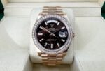 Rolex Day-Date 40 Rose Gold Eisenkiesel Diamond Dial & Diamond Bezel President Bracelet - 228345RBR - 图片 2