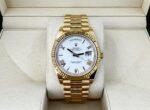 Rolex Day-Date 40 Yellow Gold White Roman Dial & Fluted Bezel President Bracelet 228238 - - Image 2