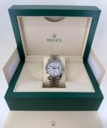 Rolex White Gold Day-Date 40 Watch - Fluted Bezel - Meteorite Baguette Diamond Dial - President Bracelet - 228239 mtdp - 图片 3