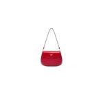 Small Prada Cleo brushed leather shoulder bag with flap
