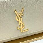 KATE MEDIUM CHAIN BAG IN GRAIN DE POUDRE EMBOSSED LEATHER - Image 6
