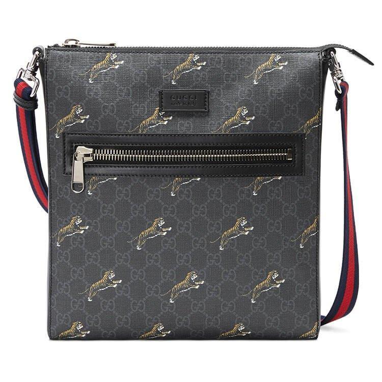 1-168.jpg Gucci Bestiary Messenger With Tigers - Image 1