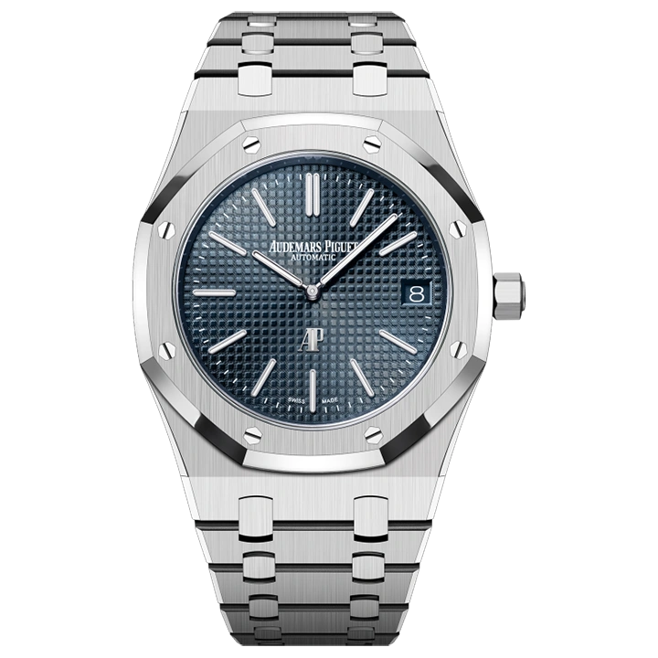 12a864363802c4e0f692c3a5029b247c.webp ROYAL OAK JUMBO EXTRA-THIN 50TH ANNIVERSARY Ref. 16202ST.OO.1240ST.01 - Image 1