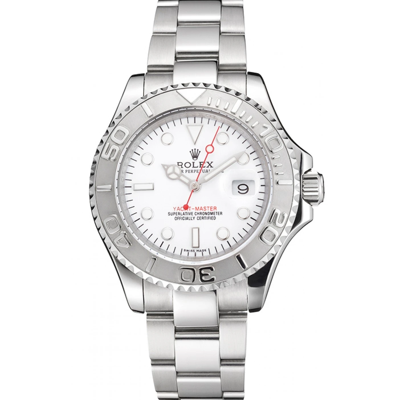 1aa4dec0822aad36444d7cde540751d2.webp YACHT MASTER 1 PURE SILVER ( WHITE DIAL ) STAIN 168622-78750LESS STEEL 40MM - Image 1