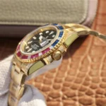 SUBMARINER GOLDEN BLUE / RED DIAMOND BLACK DIAL 40MM - Image 8